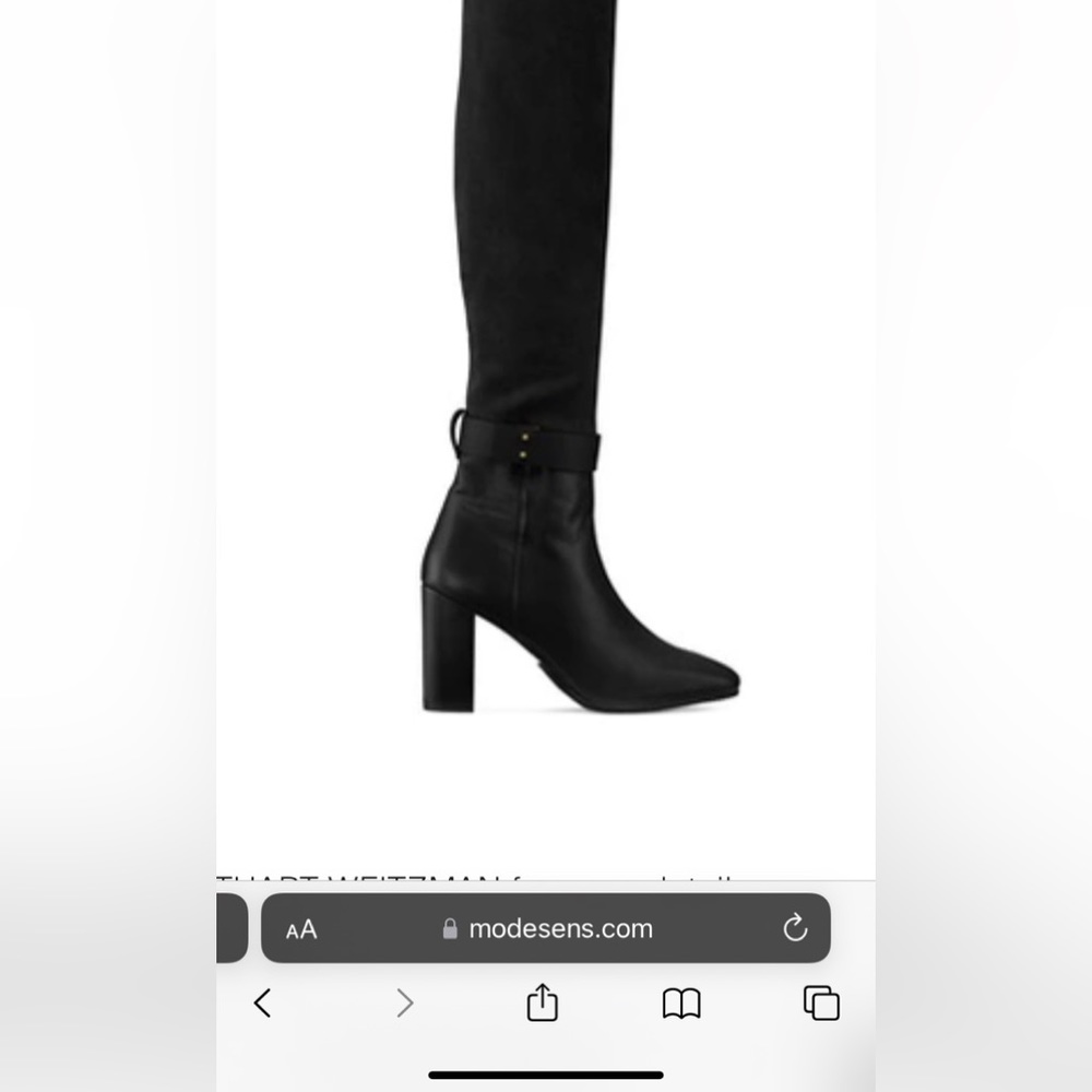 Stuart Weitzman OTK 7.5 LUNA 85 leather and suede Boots 1 time worn paid 1000 - Picture 10 of 12